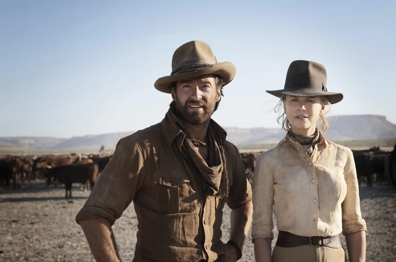 Hugh Jackman i Nicole Kidman w scenie z filmu "Australia" Hugh Jackman i Nicole Kidman w scenie z filmu "Australia"