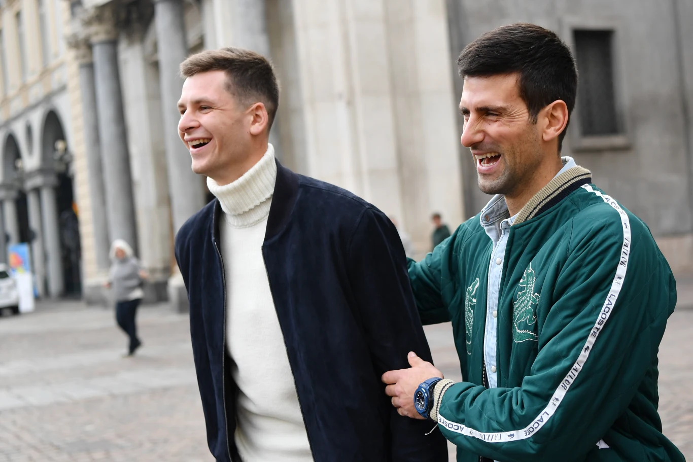 Hubert Hurkacz i Novak Djoković