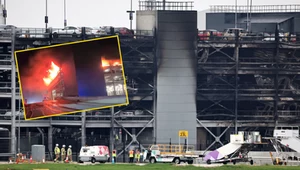 1200 aut spłonęło na parkingu na lotnisku Luton. Łuna ognia