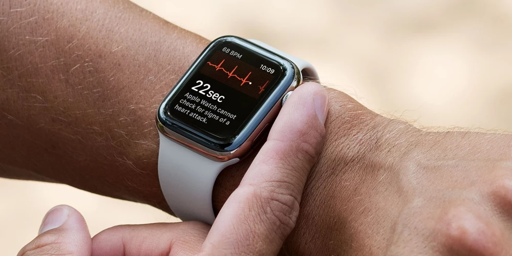 Smartwatch Apple Watch pozwala wykonać prosty pomiar EKG