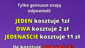 Najłatwiejsza zagadka tylko dla geniuszy. Ile kosztuje dwanaście?