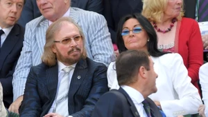 Barry Gibb i Linda Gray podczas Wimbledonu 2016