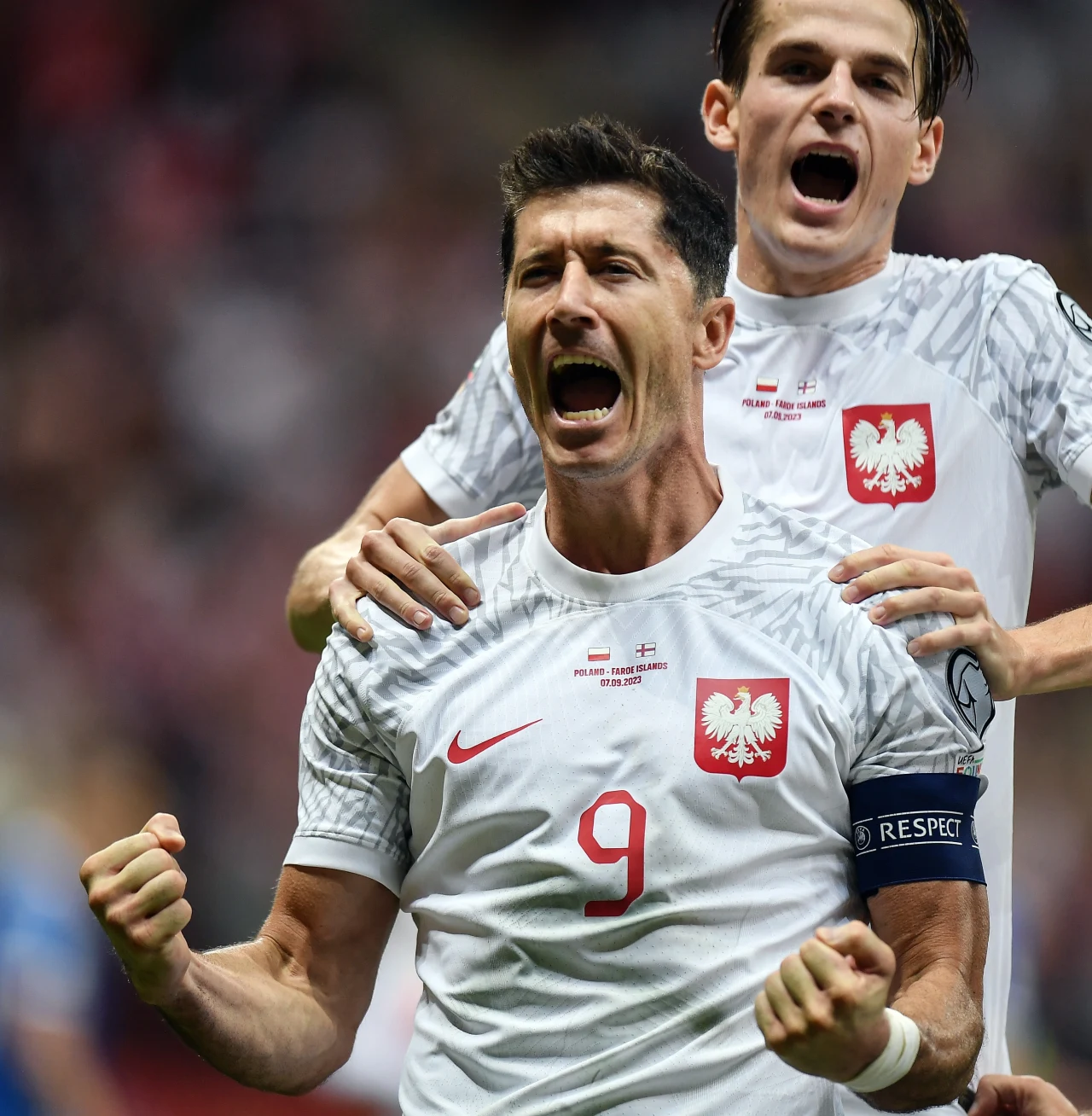 Kadr z wrześniowego meczu Polska - Wyspy Owcze (2-0) 