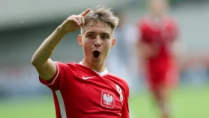Karol Borys w barwach reprezentacji Polski U-17