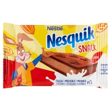 Nestlé Nesquik Snack Biszkopt z kremowym nadzieniem mlecznym o smaku kakaowym 26 g - 0