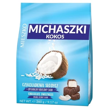 Mieszko Michaszki Cukierki z wiórkami kokosowymi w czekoladzie 260 g - 0