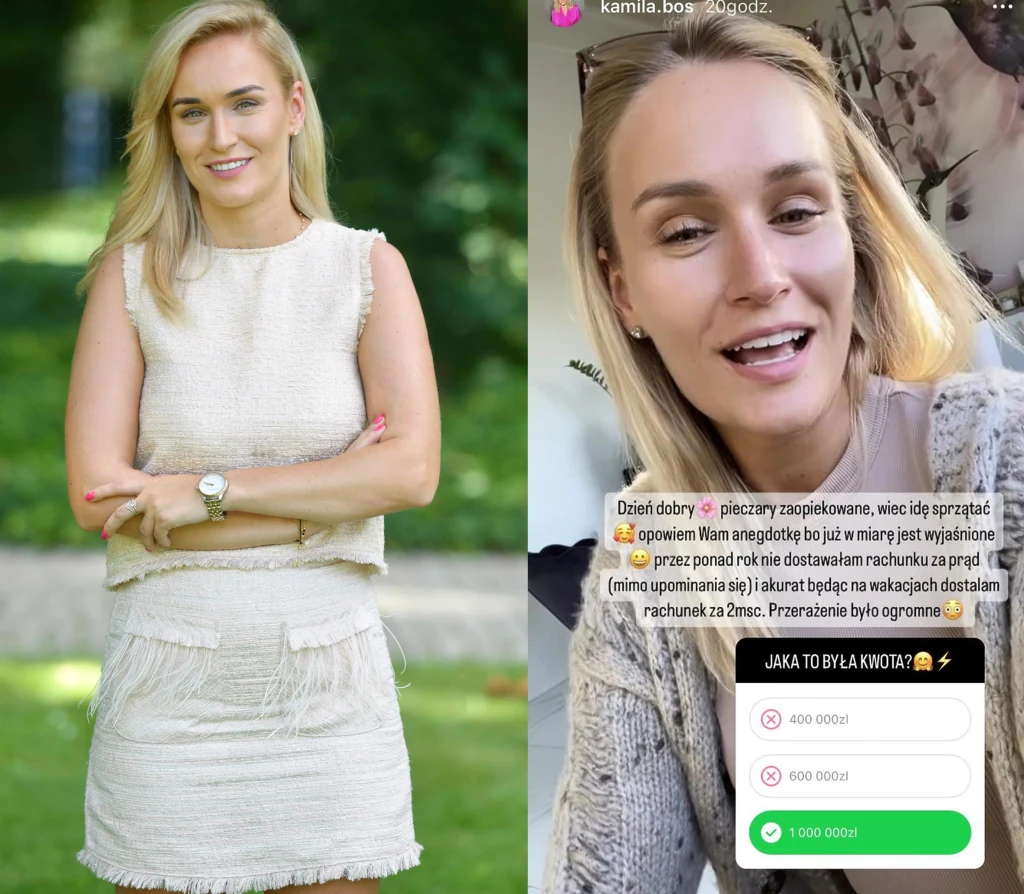 Kamila Boś dostała rachunek na milion złotych
