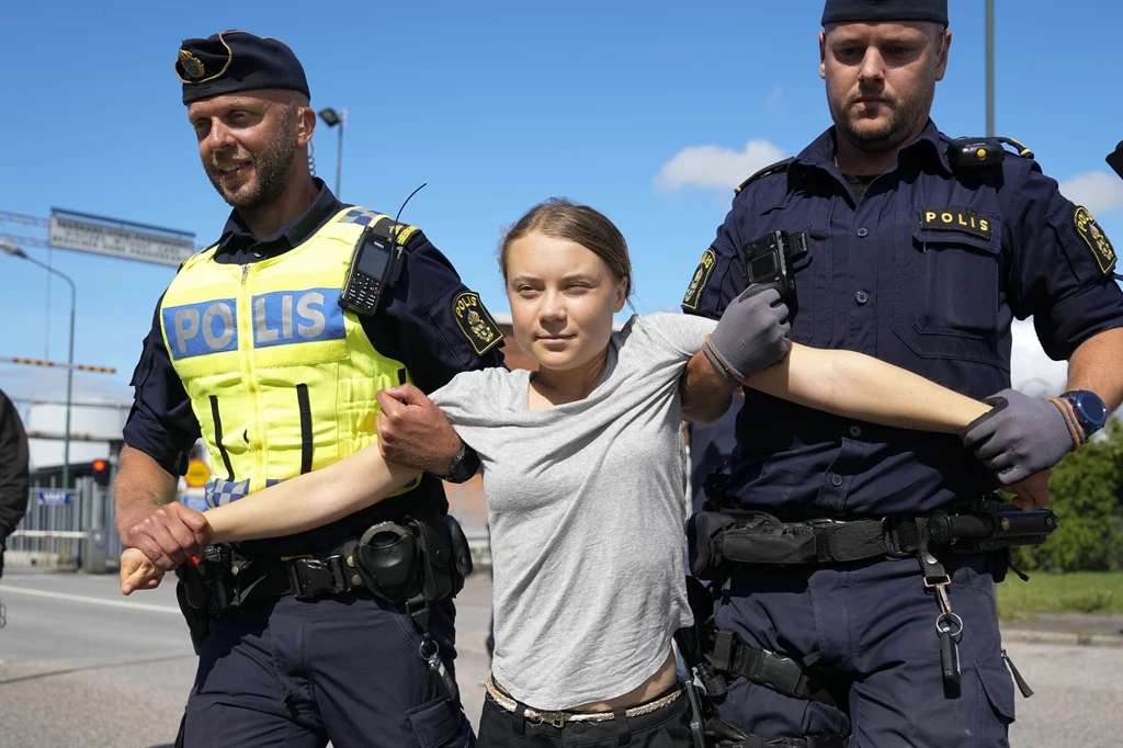 Aktywistka została zatrzymana w lecie przez szwedzką policję za udział w proteście
