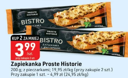 Proste Historie Bistro Zapiekanka z szynką i pieczarkami 200 g