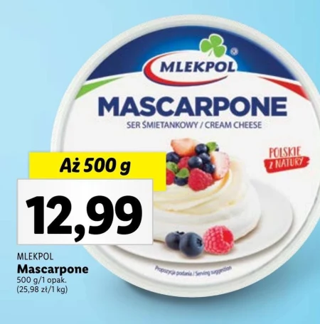 Mlekpol Ser śmietankowy mascarpone 500 g
