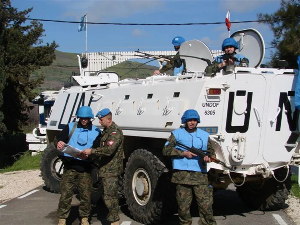 Żołnierze Polskiego Kontyngentu Wojskowego w UNDOF w Syrii. Żołnierze Polskiego Kontyngentu Wojskowego w UNDOF w Syrii.