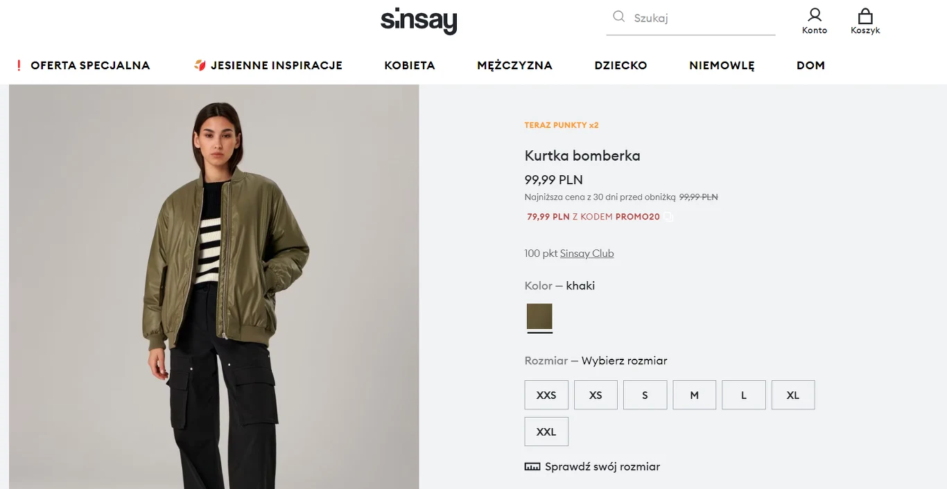 Screen: Sinsay.com Screen: Sinsay.com