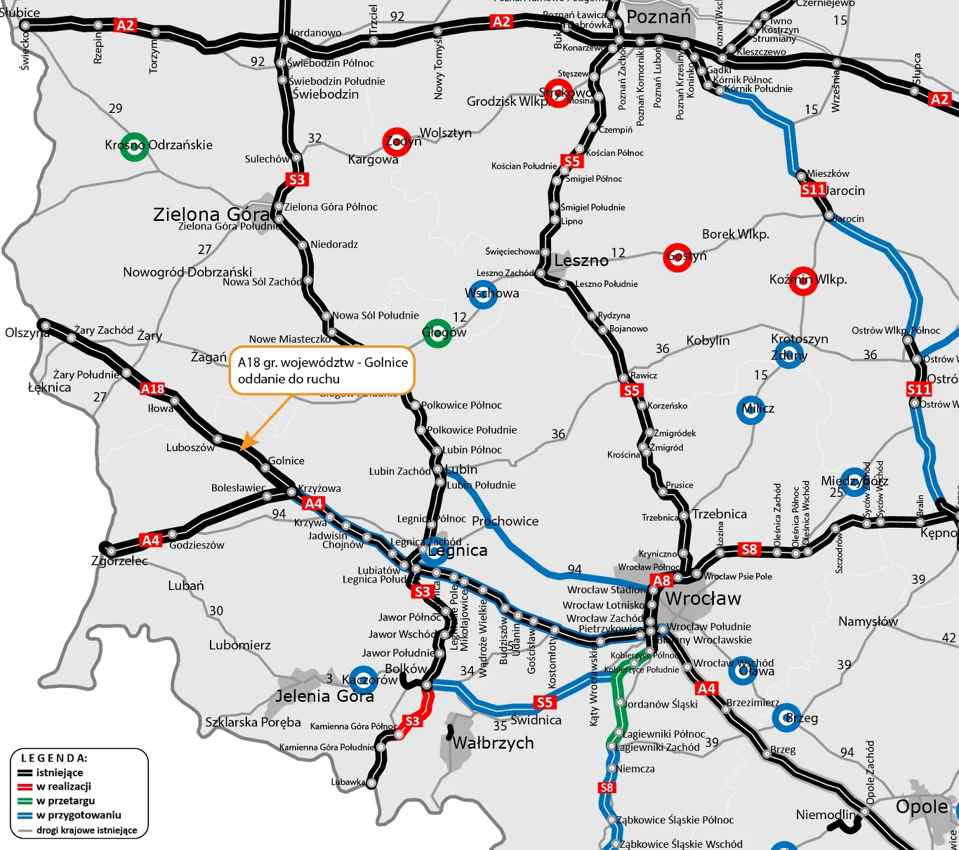 Autostrada A18 jest już całkowicie przejezdna