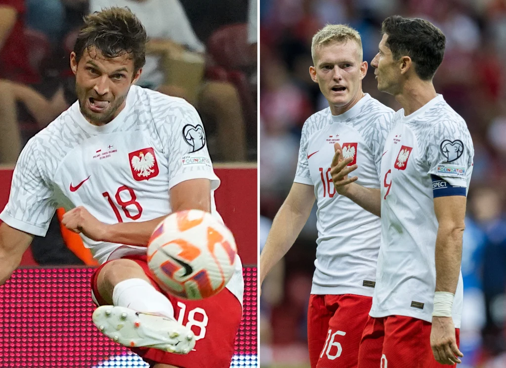 Reprezentacja Polski. Na zdjęciu Bartosz Bereszyński, Karol Świderski oraz Robert Lewandowski Reprezentacja Polski. Na zdjęciu Bartosz Bereszyński, Karol Świderski oraz Robert Lewandowski