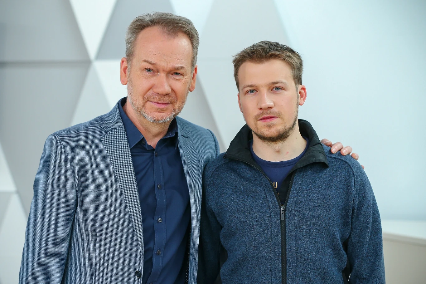 Mirosław Baka z synem Łukaszem