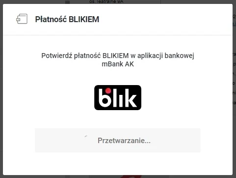 Potwierdź płatność BLIK Potwierdź płatność BLIK
