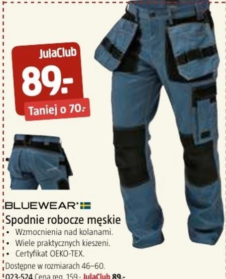 Spodnie robocze męskie Bluewear