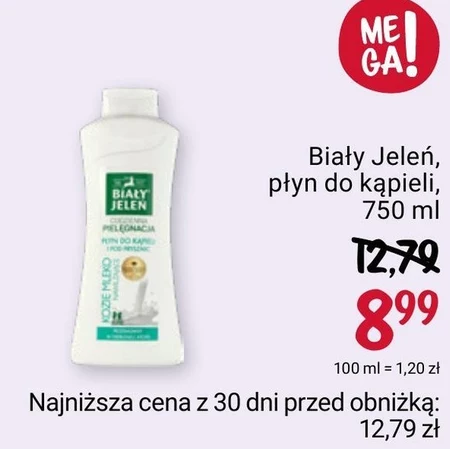 Biały Jeleń Płyn do kąpieli i pod prysznic kozie mleko nawilżające 750 ml