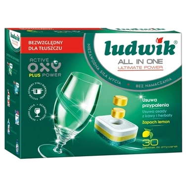 Ludwik All in one Tabletki do zmywarek zapach lemon 540 g (30 sztuk) - 0