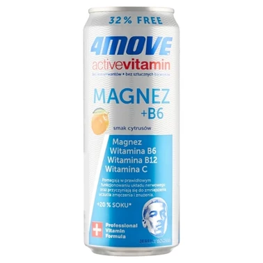 4Move Active Vitamin Gazowany napój smak cytrusów 330 ml - 4