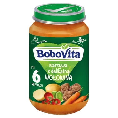 BoboVita Warzywa z delikatną wołowiną po 6 miesiącu 190 g - 1