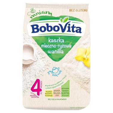 BoboVita Kaszka mleczno-ryżowa wanilia po 4 miesiącu 230 g - 0