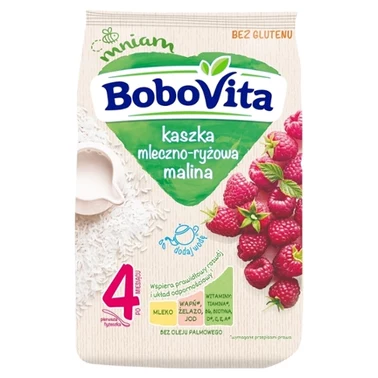 BoboVita Kaszka mleczno-ryżowa malina po 4 miesiącu 230 g - 0