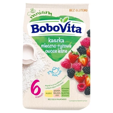 BoboVita Kaszka mleczno-ryżowa owoce leśne po 6 miesiącu 230 g - 0