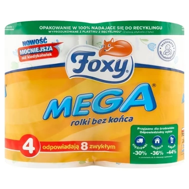 Foxy Mega Papier toaletowy 4 rolki - 0