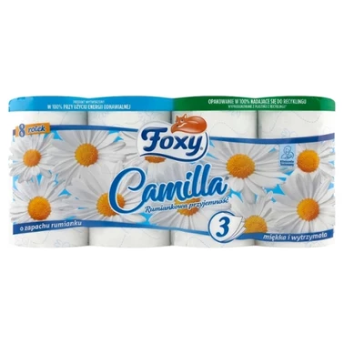 Foxy Camilla Papier toaletowy o zapachu rumianku 8 rolek - 0
