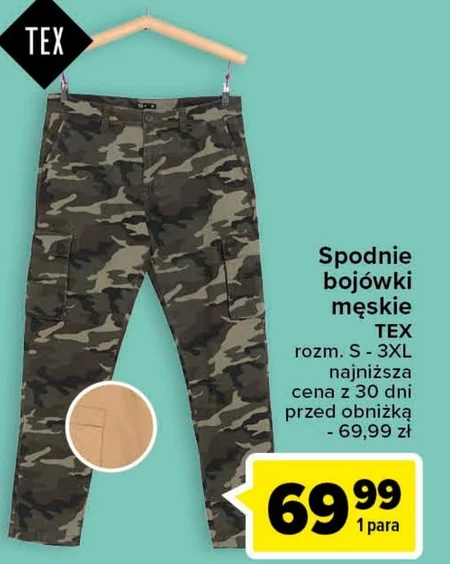 Spodnie bojówki męskie