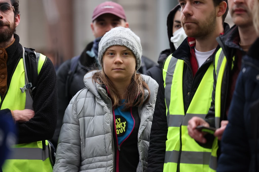 Londyn. Aktywistka na rzecz poprawy klimatu Greta Thunberg Londyn. Aktywistka na rzecz poprawy klimatu Greta Thunberg
