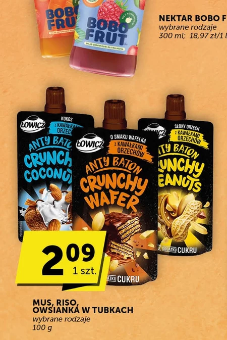 Łowicz Anty Baton Mus daktyle orzechy laskowe & ananas 120 g