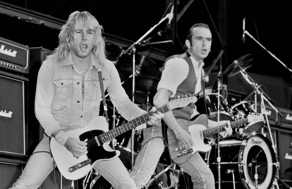  Rick Parfitt i Francis Rossi w latach 80. 