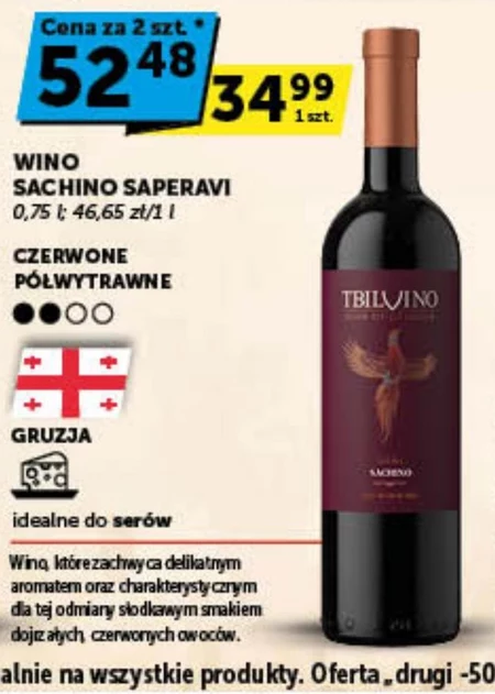 Wino półwytrawne Tbilvino