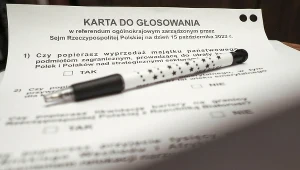 Referendum ogólnokrajowe 2023. Karta do glosowania. Zdjęcie Ilustracyjne
