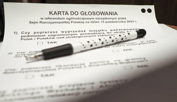 Referendum ogólnokrajowe 2023. Karta do glosowania. Zdjęcie Ilustracyjne