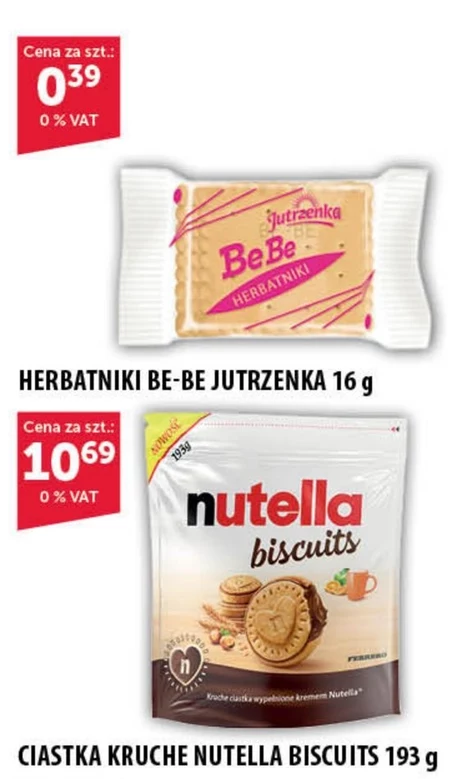 Nutella Biscuits Ciasteczka wypełnione kremem 193 g (14 sztuk)
