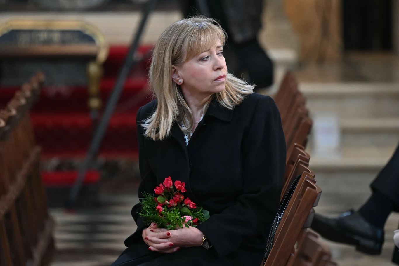 Dorota Segda na pogrzebie męża Dorota Segda na pogrzebie męża