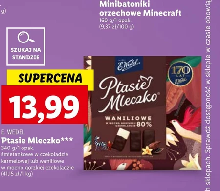 E. Wedel Ptasie Mleczko waniliowe w mocno gorzkiej czekoladzie 80 % 360 g