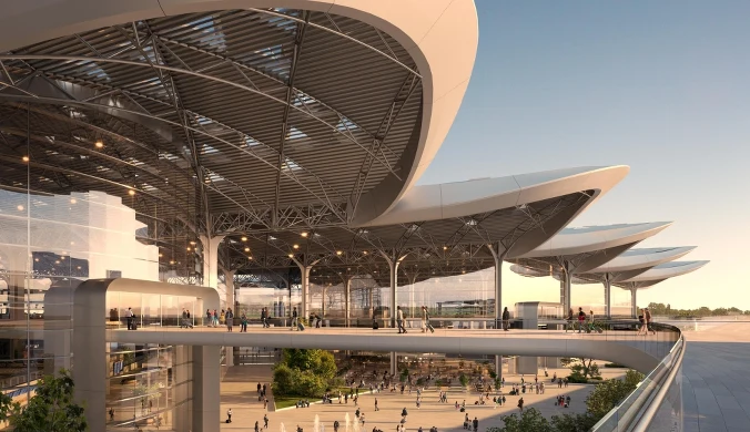 Wizualizacja projektu terminala CPK autorstwa pracowni Foster + Partners