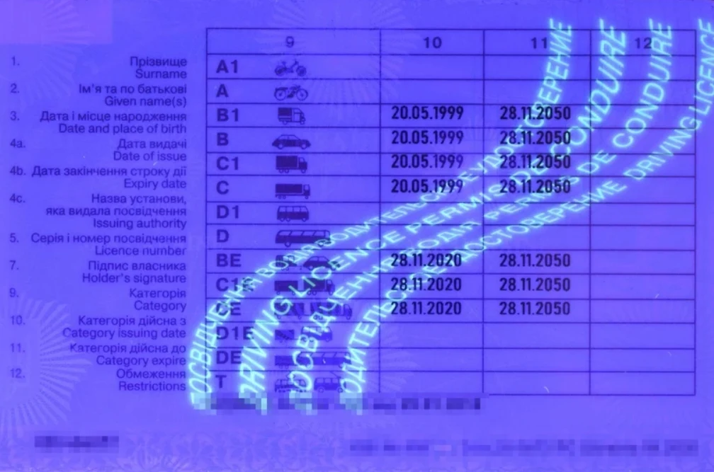 Fałszywy dokument ujawniony na podkarpackim przejściu granicznym. Fot Bieszczadzki oddział Straży Granicznej 