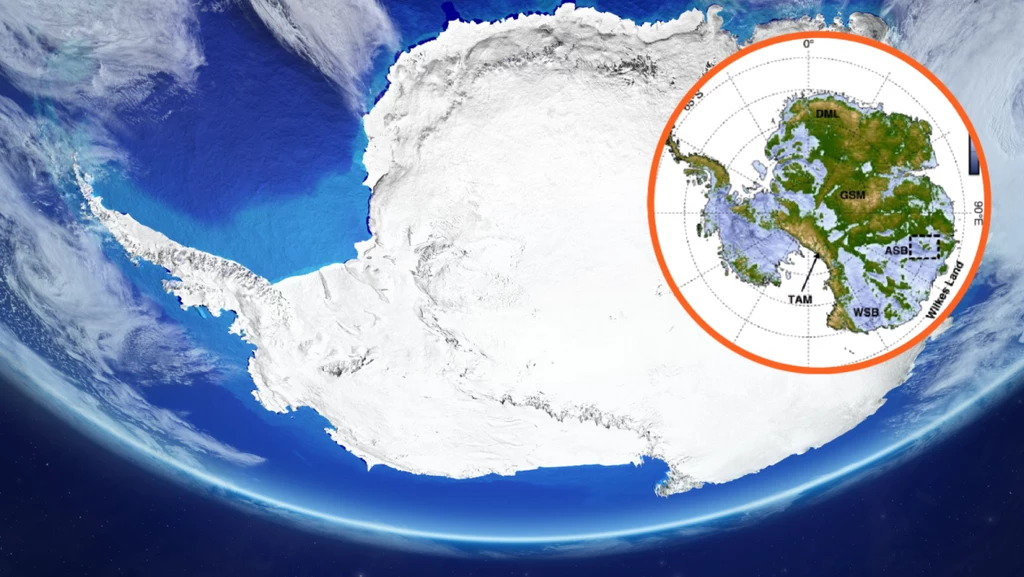 Tajemniczy krajobraz skrywa się pod lodem na Antarktydzie
