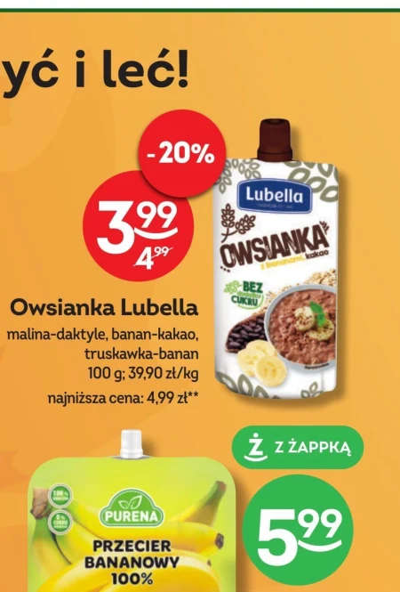 Lubella Owsianka z bananami kakao 100 g