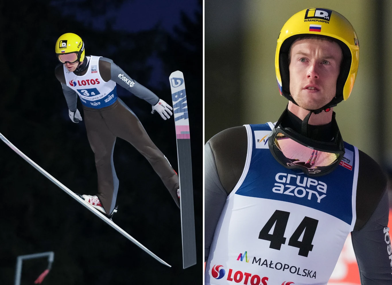 Puchar Świata w skokach narciarskich. Rosjanie i Białorusini (w tym Jewgienij Klimow - na zdjęciu) nie będą mogli pojawić się na skoczni