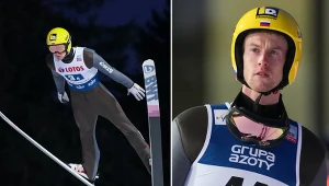 Skoki narciarskie. Na zdjęciu reprezentant Rosji - Jewgienij Klimow