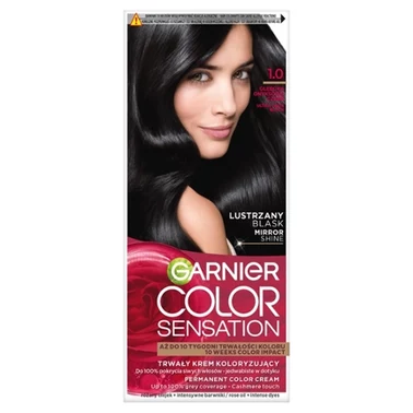 Garnier Color Sensation Trwały krem koloryzujący 1.0 głęboka onyksowa czerń - 0