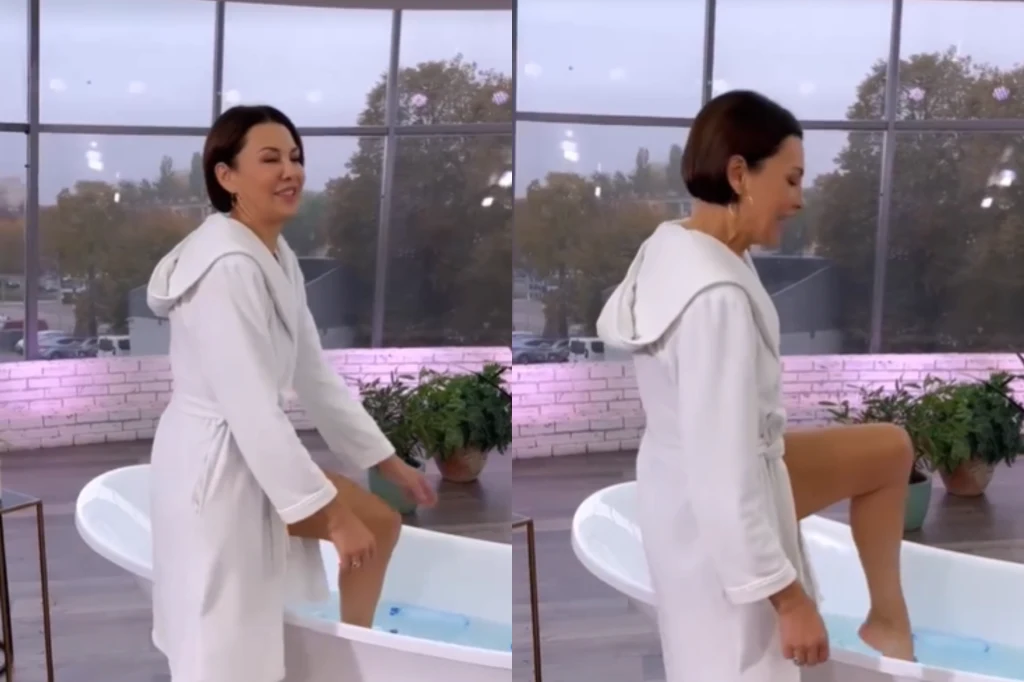 Anna Popek kąpie się w "Pytaniu na śniadanie"