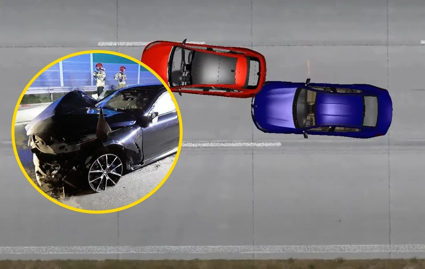 Przed wypadkiem prędkość BMW przekraczała 300 km/h, a w momencie zderzenia wynosiła około 250 km/h Przed wypadkiem prędkość BMW przekraczała 300 km/h, a w momencie zderzenia wynosiła około 250 km/h