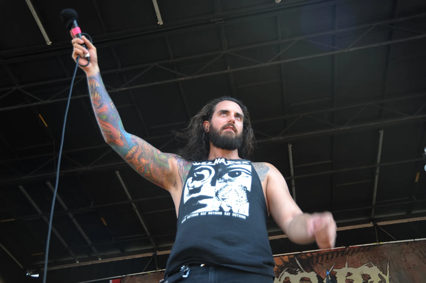 Jonny Davy (Job For A Cowboy) w akcji Jonny Davy (Job For A Cowboy) w akcji